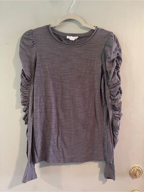 For The Republic Ruched Sleeve Long-Sleeve Top Size small